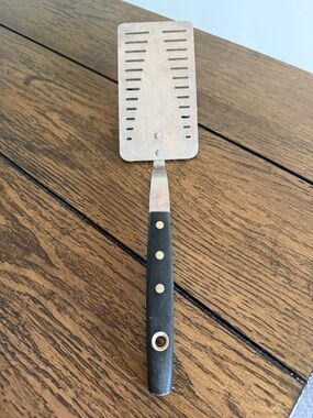 Vtg Maid of Honor Stainless Steel 12 ½” Slotted Spatula Turner 5 3/8” Long Blade